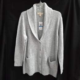 Michael Kors Women's Pearl Heather LS Cardigan Sweater Size XL NWT