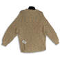 NWT Womens Tan Knitted Round Neck Long Sleeve Pullover Sweater Size Medium image number 2