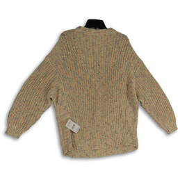 NWT Womens Tan Knitted Round Neck Long Sleeve Pullover Sweater Size Medium alternative image
