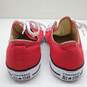 Converse Chuck Taylor Ox All Star Red/White Sneakers 7.5M/9.5W image number 4