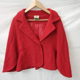 Carraigdonn Women's Red Sleeveless Button Up Sweater