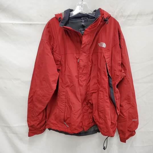 The North Face MN's Antora Hyvent Shell Red Hooded Windbreaker Size L image number 1
