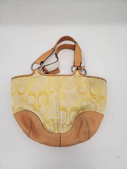Women Yellow Coach SOHO OPTIC Hand BAG PURSE used alternative image