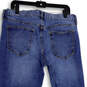 Mens Blue Denim Medium Wash 5-Pocket Design Straight Leg Jeans Size 35X30 image number 4