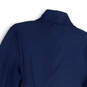 Mens Blue 1/4 Zip Mock Neck Thumbhole Long Sleeve Athletic Shirt Size Small image number 4