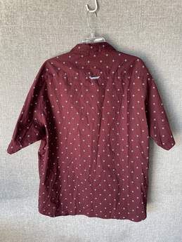 Level Ten Mens Burgundy Short Sleeve Button Up Shirt Size 4XL T-0551716-D alternative image