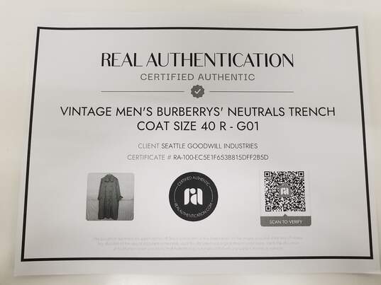Vintage Burberrys' Neutrals Trench Coat with Removable Liner, Collar Men's Size 40R image number 7