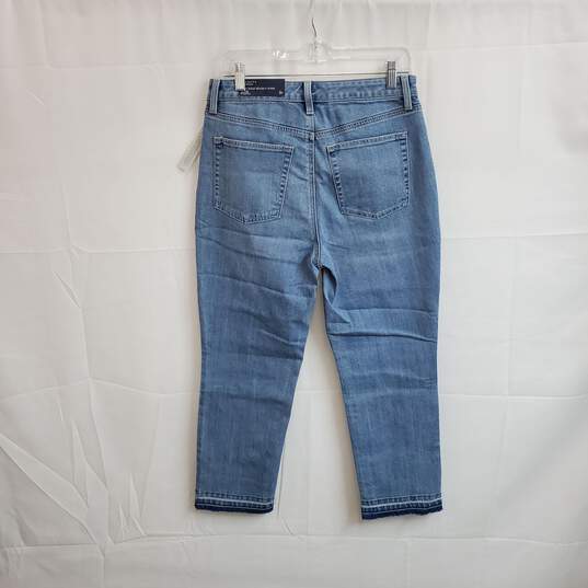 Talbots High Waist Modern Ankle Blue Cotton Blend Straight Leg Jeans WM Size 8p NWT image number 2