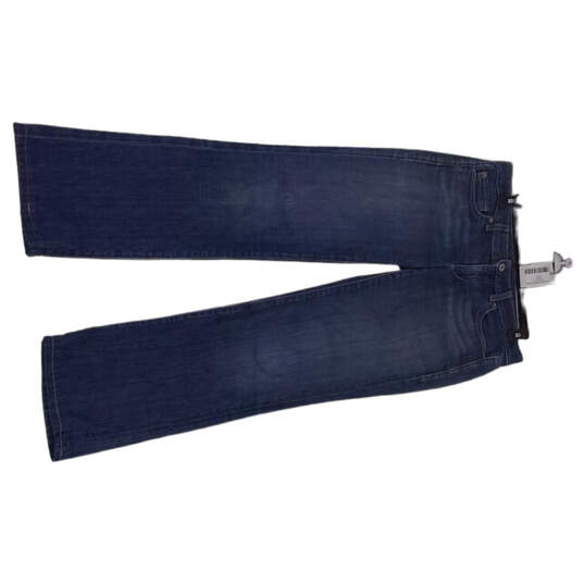 Womens Blue Pockets Low Rise Medium Wash Denim Straight Leg Jeans Size XS image number 3