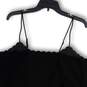 NWT Womens Black Sleeveless Spaghetti Strap Camisole Blouse Top Size 12 image number 4