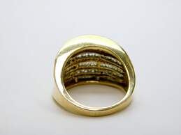 14K Yellow Gold 1.12 CTTW Baguette & Round Diamond Band Ring 5.6g alternative image