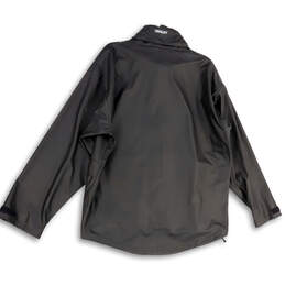 NWT Mens Black Long Sleeve Mock Neck Full-Zip Windbreaker Jacket Size Large alternative image