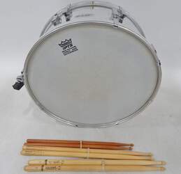 Remo Brand Quadura Model 13.5 Inch Snare Drum w/ Case and Drum Sticks