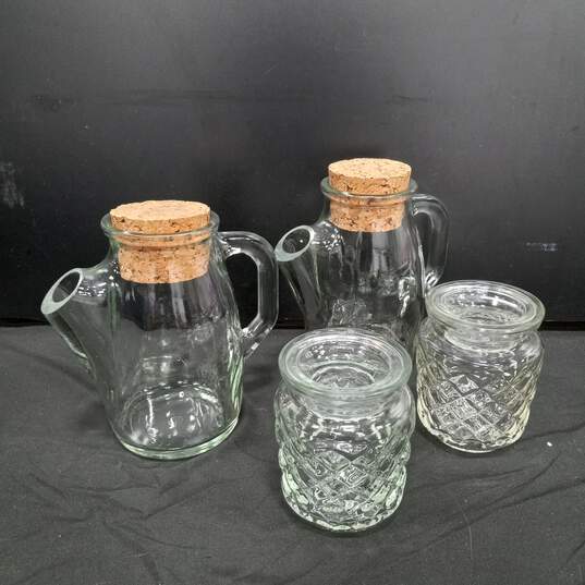 Bundle of 4 Glass Containers With Lids/Corks image number 2