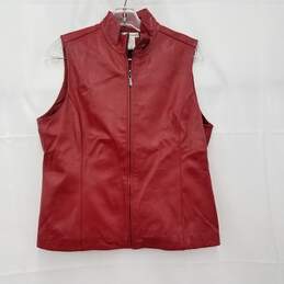 Draper's & Damon's Red Leather Vest Size Medium