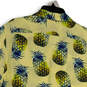 NWT Mens Yellow Blue Pineapple Print Short Sleeve Button-Up Shirt Size L image number 4