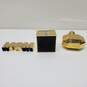 x3 VTG. Miniature Brass Figurines Gift Box W/Photo Frame++ Untested P/R image number 3