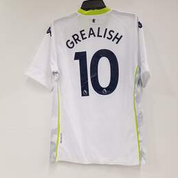 Mens White Gray Aston Villa FC Jack Grealish #10 Football Club Shirt Size L alternative image