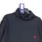 NWT Mens Black Turtleneck Long Sleeve Pullover Sweatshirt Size XXL image number 3