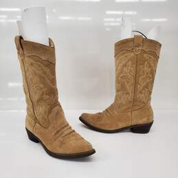Aldo Women's Tan Suede Western Boot EU Size 38/ US Size 7
