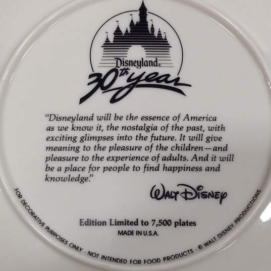 Vintage Disney Limited Edition 30 Years 1955-1985 Collector Plate image number 4