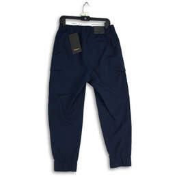 NWT Mens Blue Flat Front Cargo Pocket Tapered Leg Jogger Pants Size 31 alternative image