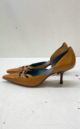 Cole Haan Leather Dorsay Cutout Heels Beige 6.5