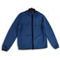Mens Blue Fleece Long Sleeve Full-Zip Hoodie Size Large Reg image number 1