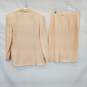 AUTHENTICATED WMNS CHRISTIAN DIOR PEACH 2pc SKIRT SUIT SZ 12 image number 3