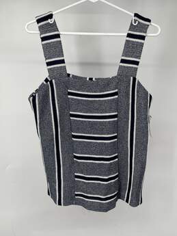 Vince Camuto Womens Blue Striped Square Neck Blouse Top Size S T-0528923-D
