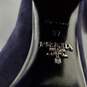Prada Women's Blue Suede Fringe Trim Heeled Loafers Size 6.5 w/COA image number 6