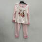 NWT Womens Pink White Snowflakes Christmas Two-Piece Pajama Set Size Medium image number 1