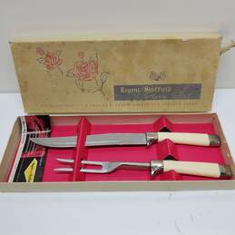 Regent Sheffield Cutlery Set Knife & Fork Carving Set in Box