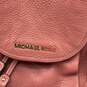 Womens Pink Leather Drawstring Adjustable Strap Inner Pockets Flap Crossbody Bag image number 6
