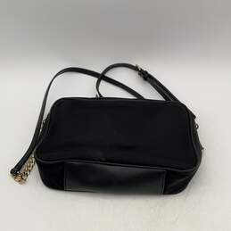 Michael Kors Womens Black Gold Adjustable Strap Zipper Crossbody Bag