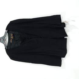 Liz Claiborne Night Black Lace Long Sleeve Top Women's Size 16 NWT