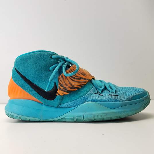 Nike Kyrie 6 Oracle Aqua (GS) Athletic Shoes Blue Orange BQ5599-300 Size 6Y Women's Size 7.5 image number 1