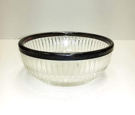 F.B. Rogers Silver Company Vintage Cut Crystal Bowl image number 1