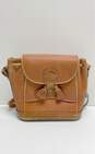 Vintage Dooney & Bourke Brown Leather Drawstring Bucket Shoulder Bag image number 1