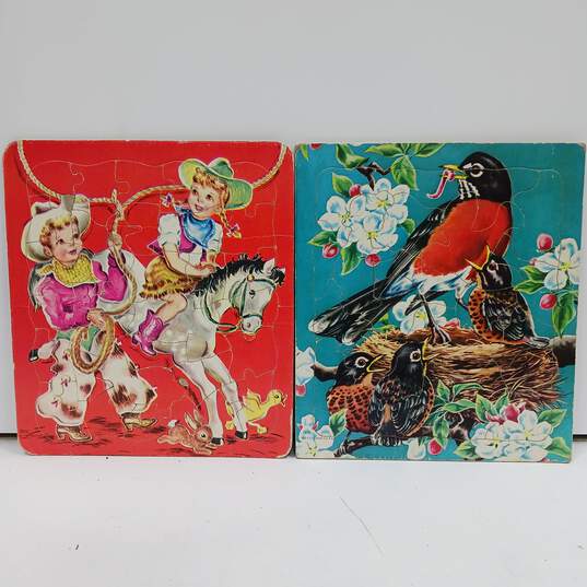 Vintage Pair of Wooden Puzzles image number 1