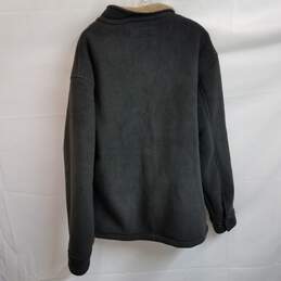 Men's taupe black zip fleece jacket w tags 2XL alternative image