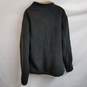 Men's taupe black zip fleece jacket w tags 2XL image number 2