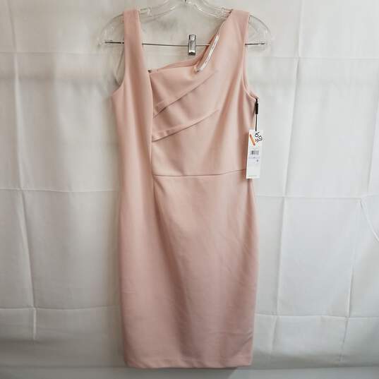 Light pink Calvin Klein sleeveless sheath dress 6 petite nwt image number 3