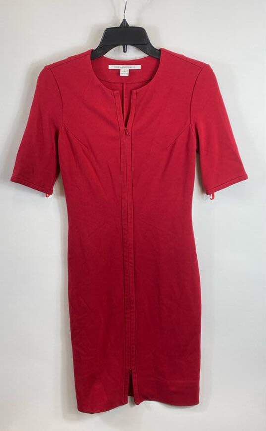 Diane Von Furstenberg Pink Casual Dress - Size 2 image number 1