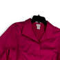 Womens Pink Regular Fit Spread Collar Long Sleeve Button-Up Shirt Size 2 image number 4