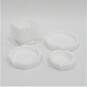 Vintage Fenton White Hobnail Milk Glass Set Of Nesting Ashtrays W/ Planter Vase image number 1
