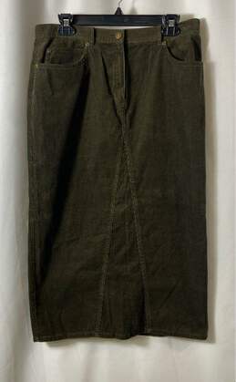 NWT Jones New York Womens Green Corduroy Straight & Pencil Skirt Size 14P