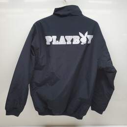 Playboy By Pacsun Black Unisex Bomber Jacket Size XS/S alternative image