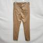 NWT 7 For All Mankind WM's Beige Vegan Leather Slim Pants Size SM image number 2