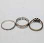 Assortment of 3 Shube Sterling Silver Rings (Size 6.75-7.75) - 8.24g image number 3